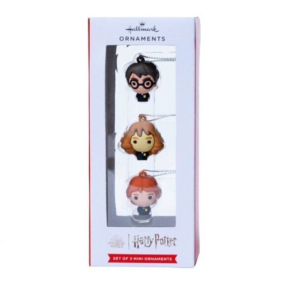 Hallmark Harry Potter Mini Wizard Christmas Holiday Ornaments 3 Pack - Picture 1 of 1